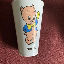 1966 Pepsi Looney Tunes Porky Pig Plastic Collectors Cup NEW NOS picture