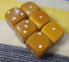 old bakelite amber 170 grams 6 Piece dice  suitable for rosary picture