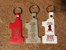 3X YOU'RE NUMBER 1 KEY CHAIN WHITE RED CHICAGO IL / WRONGWAY052 picture