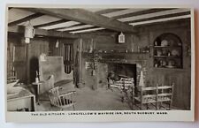The Old Kitchen Longfellow's Wayside Inn South Sudbury MA Real Photo Postcard UN picture