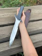 AB CUTLERY CUSTOM HANDMADE STEEL D2 BOWIE KNIFE HANDLE MADE BY SHEET picture