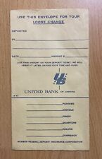 Vintage 1980 United Bank Of Arizona Deposit Envelope For Change Coins Paper picture