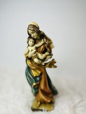 VTG GERMAN MADONNA & Child Wood Carved Figurine  German Beautiful Religious Art picture