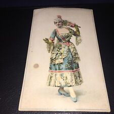 VINTAGE 1880’s VICTORIAN WOMAN DRESSED IN WONDERFUL DRESS CARD picture