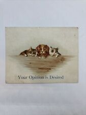 New Haven CT  Victorian Card 1889 “ We Want Your Opinion “ S.M. Street & Co. picture