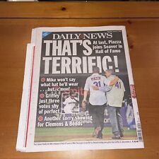 Mike Piazza, New York Daily News, Newspaper, Hall of Fame, January 7, 2016 picture