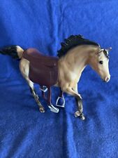 Vintage Breyer American Buckskin Horse Black/Tan with Saddle picture