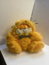 Rare Vintage Dakin Garfield Cat Plush Fluffy Bow tie Fuzzy Long Haired Blow Dry picture