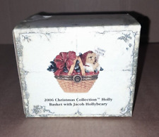 Boyds Bear Longaberger 2006 Holiday Treasure Box Holly Basket w Jacob Hollybeary picture