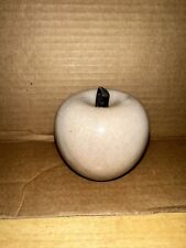 Vtg Crowning Touch Collection Mauve Pink & Black Apple paperweight- marble? picture