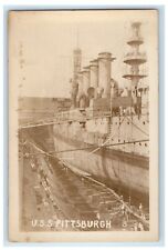 c1920's USS Pittsburgh Steamer Ship RPPC Photo Unposted Vintage Postcard picture