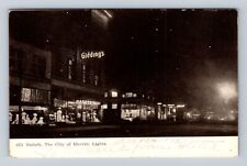 Duluth MN-Minnesota, The City Of Electric Lights, Giddings, Vintage Postcard picture