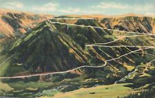 BearTooth Mountains MT Switchbacks on Red Lodge-Cooke City Rd Vintage Postcard picture