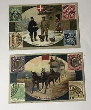 Antique Victorian Trade The Best Light Co. Canton OH Foreign Mail Horse Carriage picture