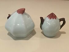 Vintage Pair of Hand Painted Porcelain Peach Shaped Water Dropper  picture