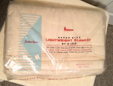 Sheet Blanket 81x 108 Full Light summer warm winter New Old Stock NOS  Ivory picture