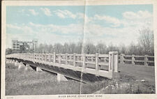 Great Bend Kansas River Bridge 1940s postcard Crease In Middle picture