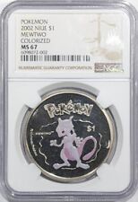 2002 Niue Pokemon Coin - MEWTWO Colorized NGC MS67 picture