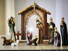 NIB St Nicholas Square Kohls Nativity Set 10 Piece CHRISTmas 🎄LoVe💜 New In Box picture