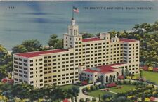 Vintage Postcard MISSISSIPPI EDGEWATER GULF HOTEL, BILOXI   LINEN  POSTED 1944 picture