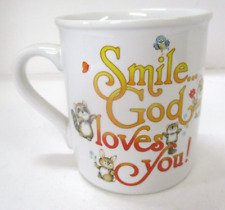 Vintage Hallmark Mugs Smile God Loves You. Japan picture