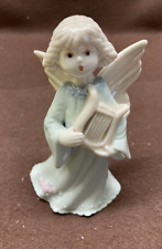 Vintage 1994 Porcelain Figurine Russ Berrie Angel with Harp JT35 picture