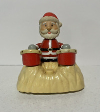 Vintage Holiday Santa Drumming 4 Christmas Songs Grannycore Gift push button toy picture