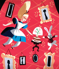 Mary Blair Disney Alice in Wonderland White Rabbit Falling down the Rabbit Hole picture
