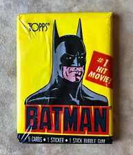 1 Pack of Batman vintage trading cards 1989 Topps picture