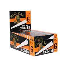 ZIG-ZAG Ultra Thin Pre Rolled Cones 1 1/4 Size (24-6 Packs per Carton) 144 Cones picture