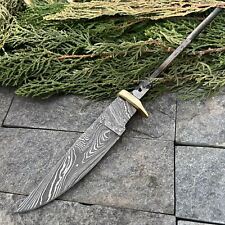 CUSTOM HAND FORGED Damascus Steel Rat Tail Blank Blade for Knife Making Supplies picture