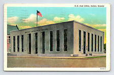 c1939 Chrome Postcard Salina KS Kansas US Post Office Building picture