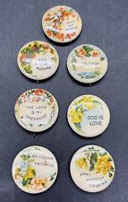 Antique Vintage Church Pin (lot of 7) Dietz Buttons 14/16th of An Inch. picture