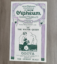 rare The New Orpheum Theatre Vancouver Program Keith Vaudeville October 1, 1928 picture