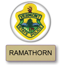 SUPER TROOPERS RAMATHORN POLICE NAME BADGE & BUTTON HALLOWEEN COSTUME PIN BACK picture
