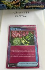 Pokemon TCG Twilight Masquerade - Unfair Stamp 165/167 Rare - MINT PACK PULLED picture