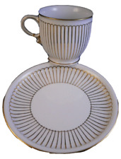 Antique 19thC Sevres Porcelain Godronnee Cup & Saucer Porcelaine Tasse France #7 picture