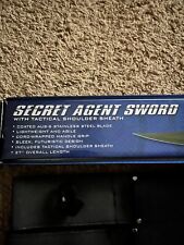 Secret Agent Twin Swords with tactical shoulder Sheath, swords are black picture