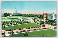 c1940s~Hotel Continental~Capitol Plaza~Aerial View~Washington DC~VTG Postcard picture