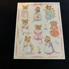 Vintage Hallmark Mice MOUSE Sticker Sheet - Rare picture