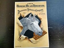 Horse Head Tobacco St. Louis Ad Trade Card Dausman Tobacco Horse Chewing Tobacco picture