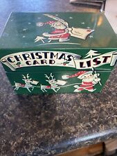 Vintage Stylecraft Christmas Card List/Recipe Metal Box picture