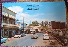 Vintage 1967 Postcard 'Front Street Lahaina' Maui, Hawaii picture