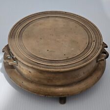 Japanese Antique Tataki Chanting Temple Buddhist Bronze Gong Inscribed 7 1/4