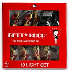 Vintage 2005 Kurt Adler Betty Boop Indoor Outdoor 10 Light Set Holidays Tested picture