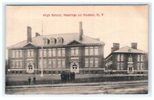 High School Exterior Hastings on Hudson NY New York Early Postcard View picture