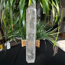 5.28LB TOP Natural clear quartz carved obelisk crystal wand point healing picture