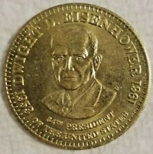 Vintage US President 1 Inch Coin Token Dwight D. Eisenhower  picture