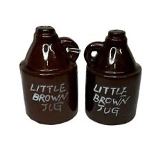 Vintage Little Brown Jug Salt & Pepper Shakers 3