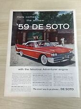 1959 De Soto Red Car 1958 Vintage Print Ad Look Magazine picture